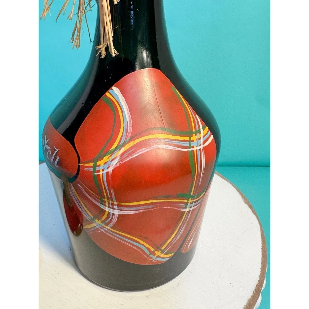 VTG Hand Painted Brandy Bottle MARIA‎ SALZER Hollywood CA EMPTY